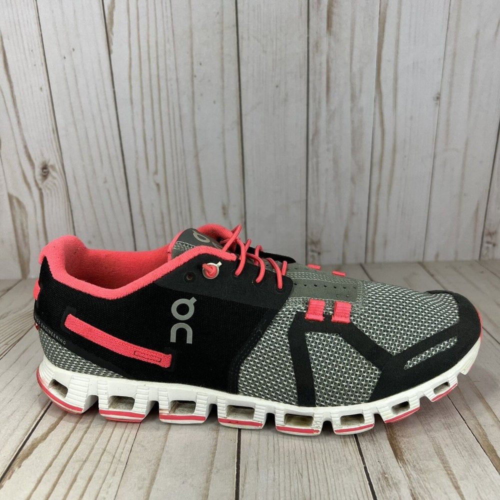 On Cloud Running Shoes Womens Size 10 Gray Pink Athletic Sneakers- No Insoles